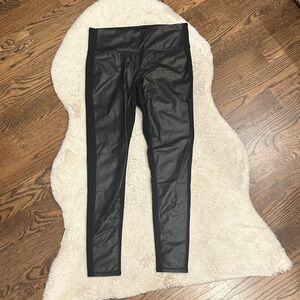 Athleta Black Faux Leather Leggings
